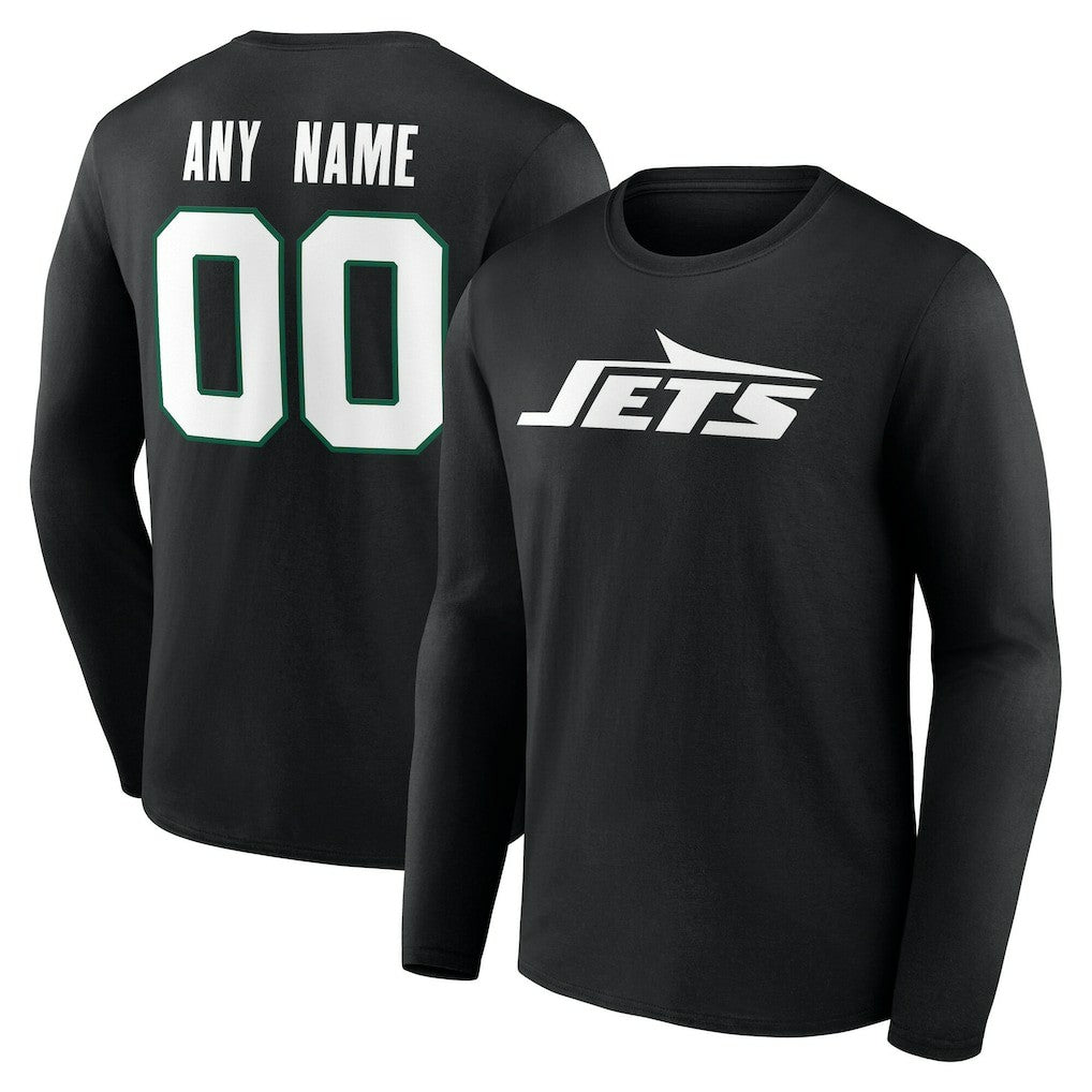 New York Jets Team Authentic Personalized Name & Number Long Sleeve T-Shirt | NFL Online