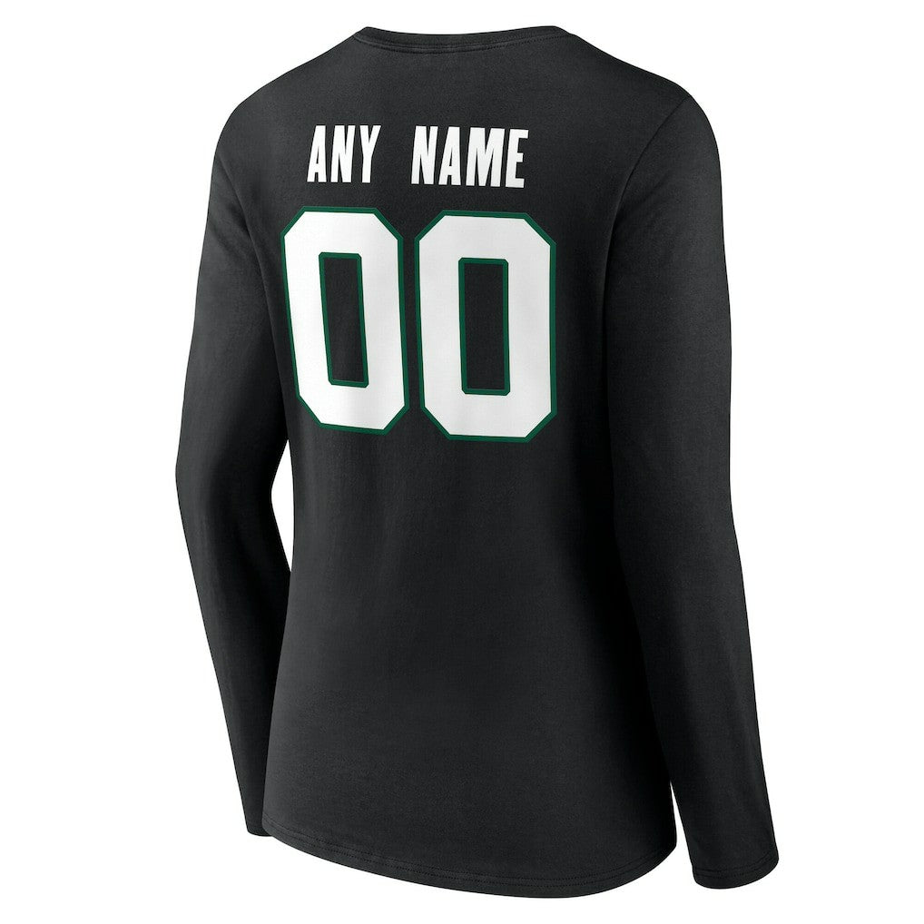 New York Jets Women's Team Authentic Personalized Name & Number Long Sleeve V-Neck T-Shirt | NFL Hot