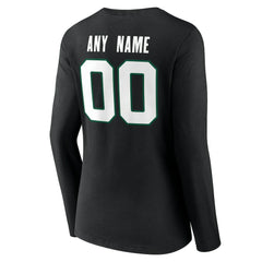New York Jets Women's Team Authentic Personalized Name & Number Long Sleeve V-Neck T-Shirt | NFL Hot