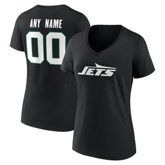 New York Jets Women's Team Authentic Personalized Name & Number V-Neck T-Shirt | NFL Near me