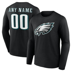 Philadelphia Eagles Team Authentic Personalized Name & Number Long Sleeve T-Shirt | NFL US