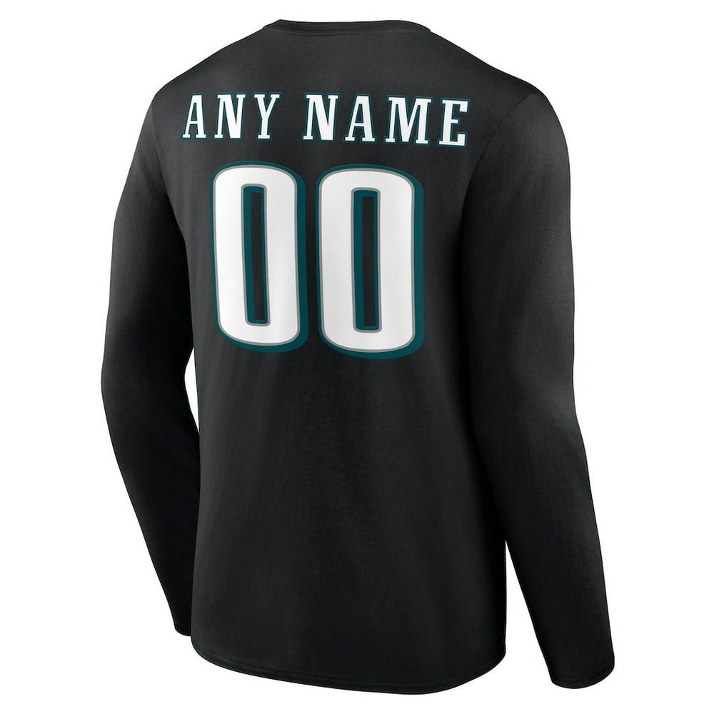 Philadelphia Eagles Team Authentic Personalized Name & Number Long Sleeve T-Shirt | NFL US