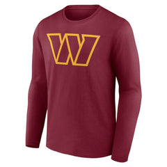 Washington Commanders Team Authentic Personalized Name & Number Long Sleeve T-Shirt | NFL US