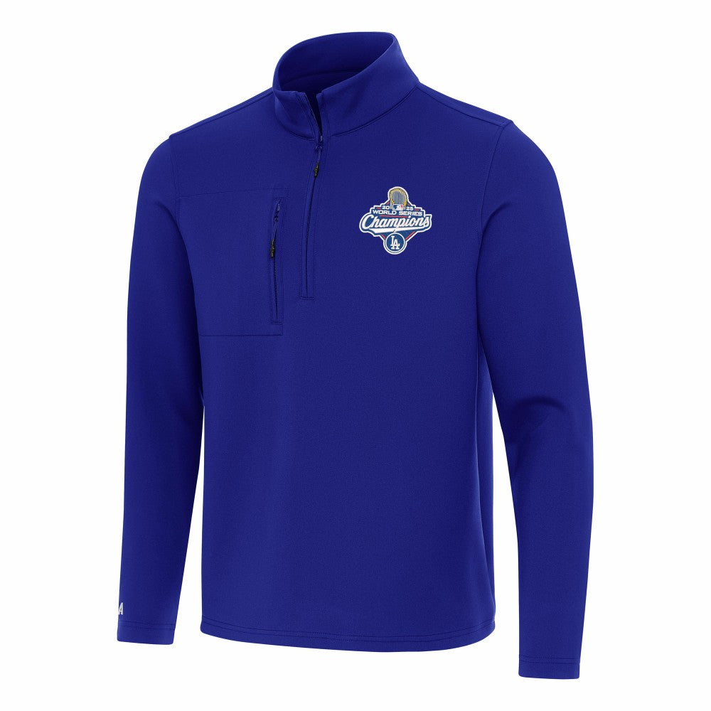 Los Angeles Dodgers Antigua 2025 World Series Champions Insider Quarter-Zip Pullover - MLB Pullover