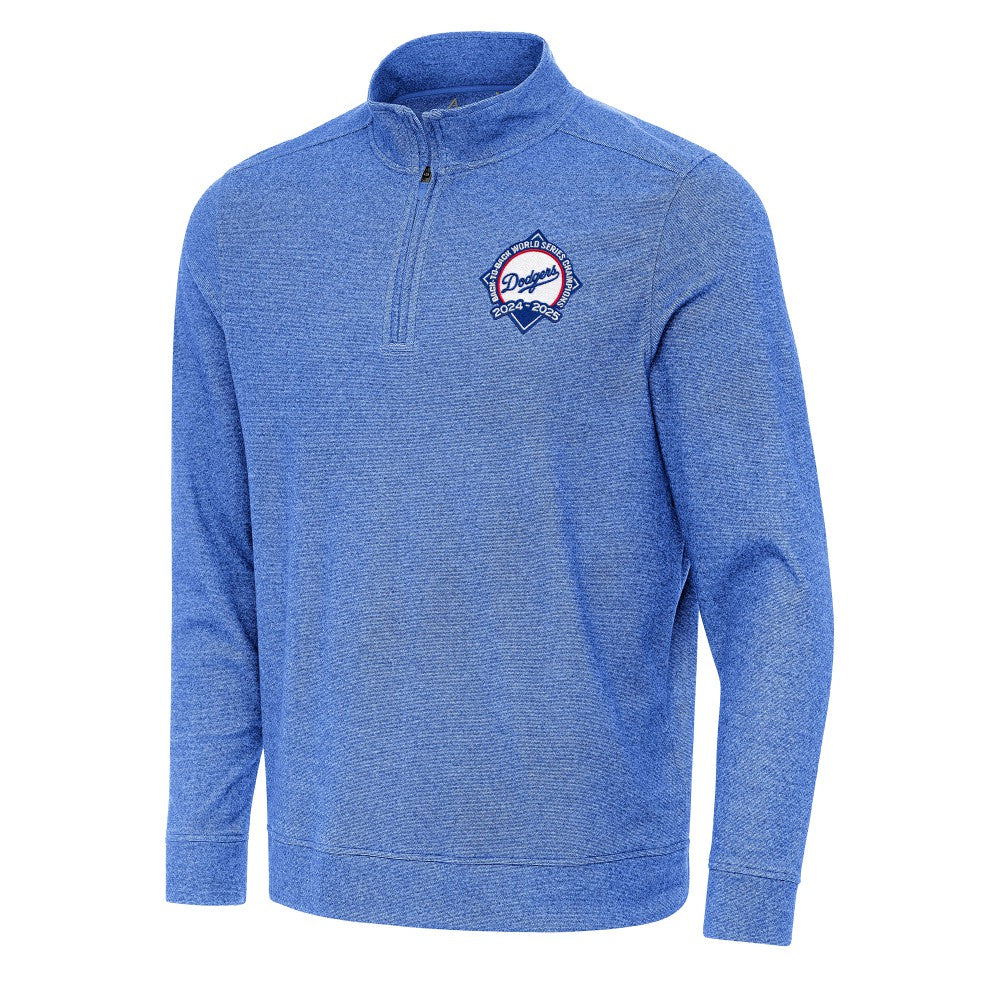 Los Angeles Dodgers Antigua Back-to-Back World Series Champions Subtle Quarter-Zip Pullover - MLB Pullover
