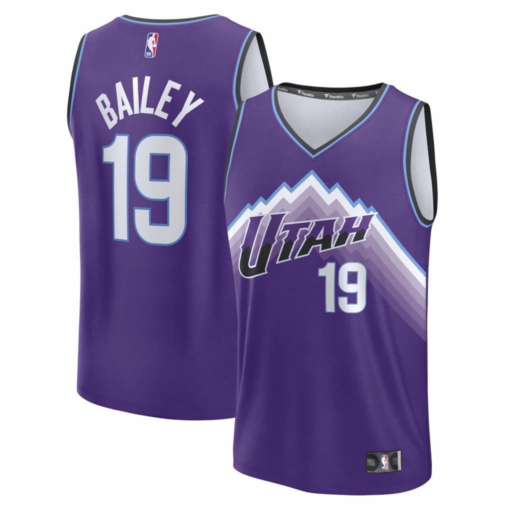 Purple Ace Bailey Utah Jazz Fast Break Replica Jersey | NBA