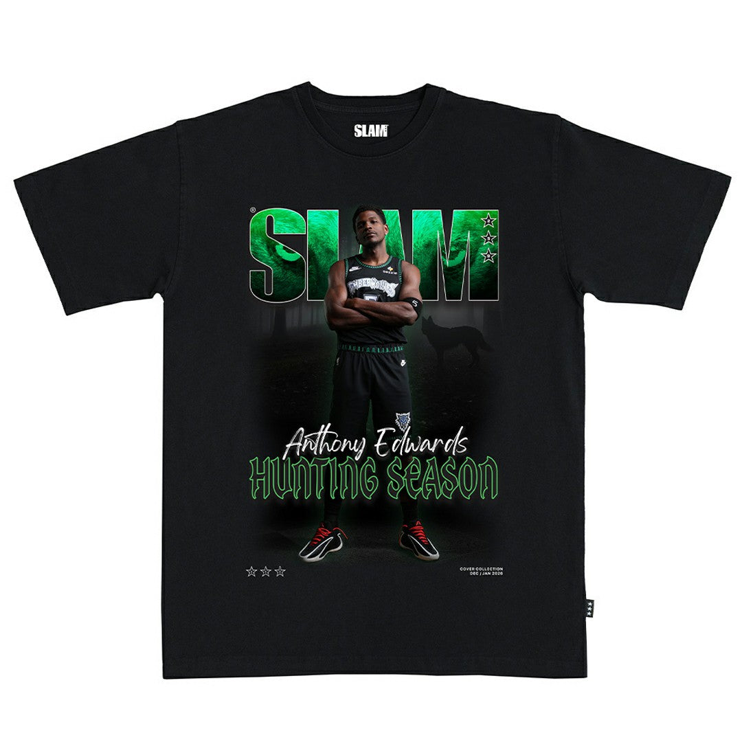 Black Anthony Edwards Minnesota Timberwolves SLAM Unisex Cover T-Shirt | NBA