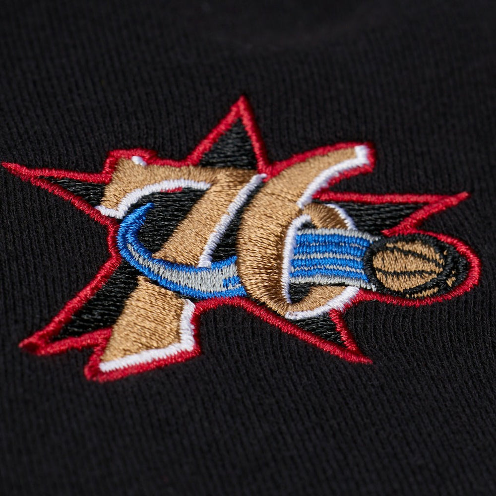 Black Philadelphia 76ers Hardwood Classics Originals Collection 2000-2001 Team Roster Fleece Hoodie | NBA