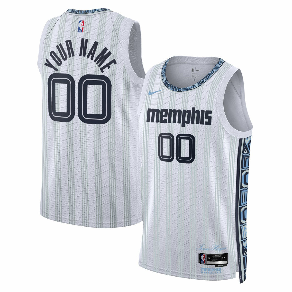 White Memphis Grizzlies Unisex 2025/26 City Edition Swingman Custom Jersey | NBA