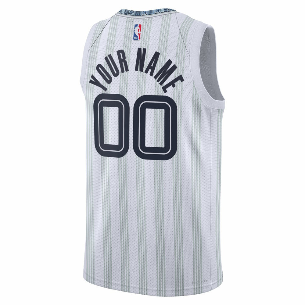 White Memphis Grizzlies Unisex 2025/26 City Edition Swingman Custom Jersey | NBA