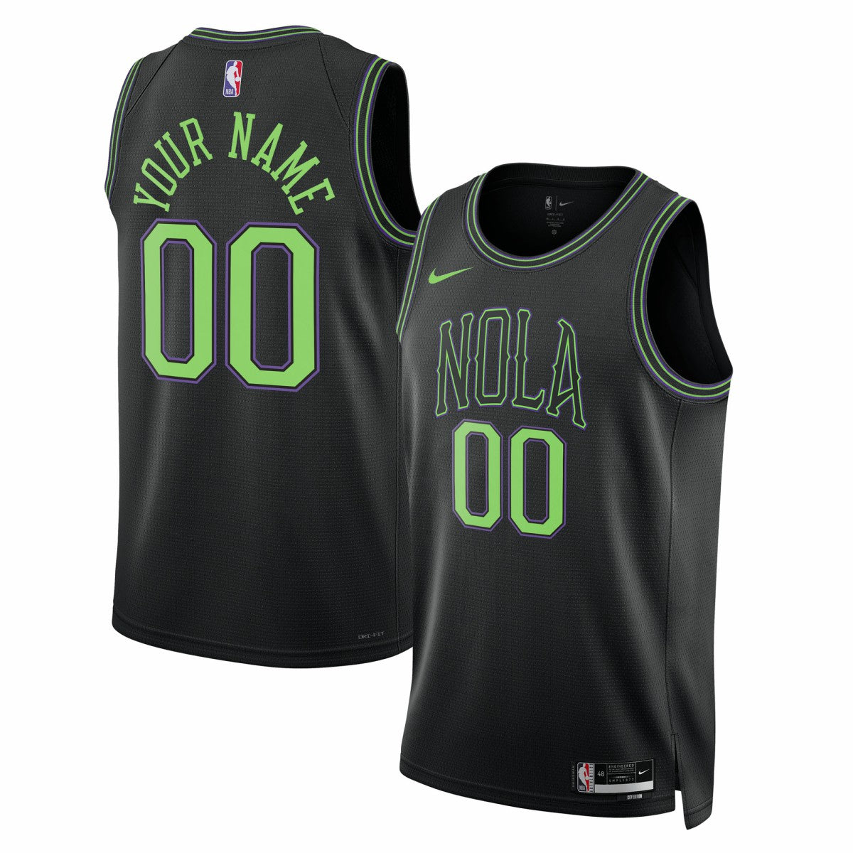 Black New Orleans Pelicans Unisex 2025/26 City Edition Swingman Custom Jersey | NBA