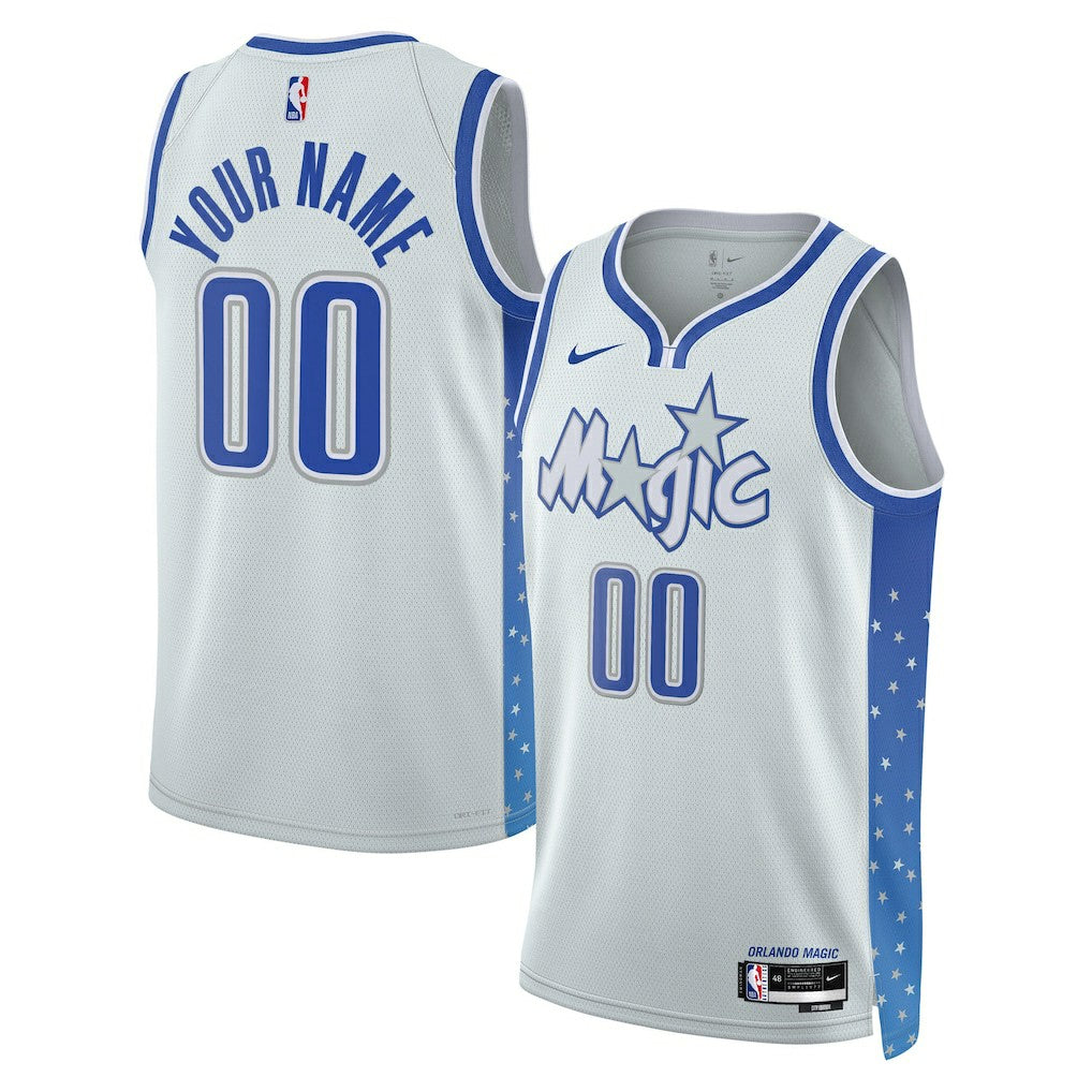 Silver Orlando Magic Unisex 2025/26 City Edition Swingman Custom Jersey | NBA