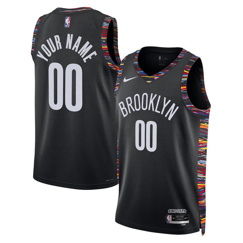 Black Brooklyn Nets Unisex 2025/26 City Edition Swingman Custom Jersey | NBA
