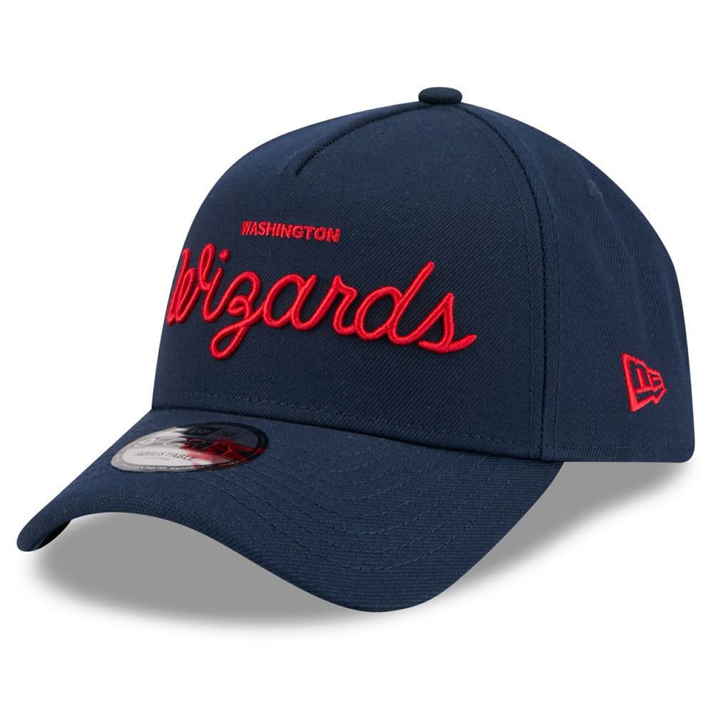Navy Washington Wizards x Malbon Golf Unisex 9FORTY A-Frame Adjustable Hat | NBA