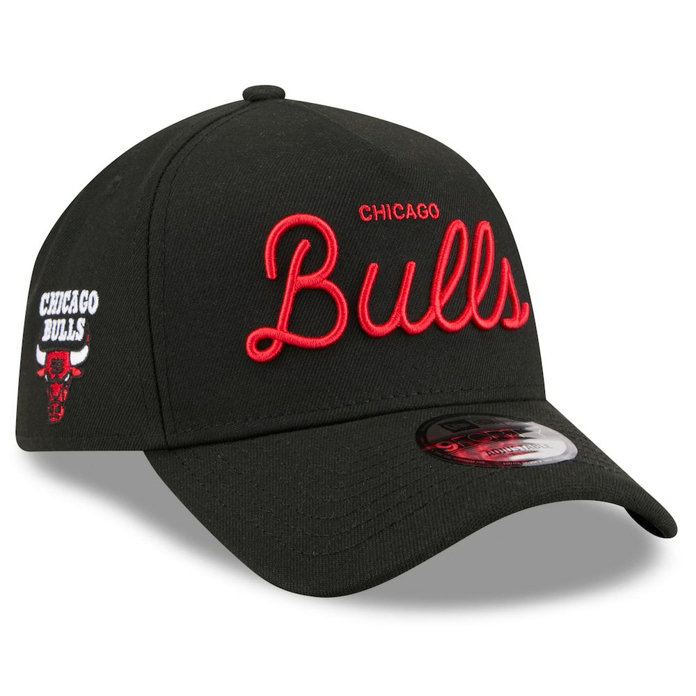 Black Chicago Bulls x Malbon Golf Unisex 9FORTY A-Frame Adjustable Hat | NBA