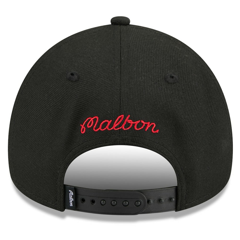 Black Chicago Bulls x Malbon Golf Unisex 9FORTY A-Frame Adjustable Hat | NBA