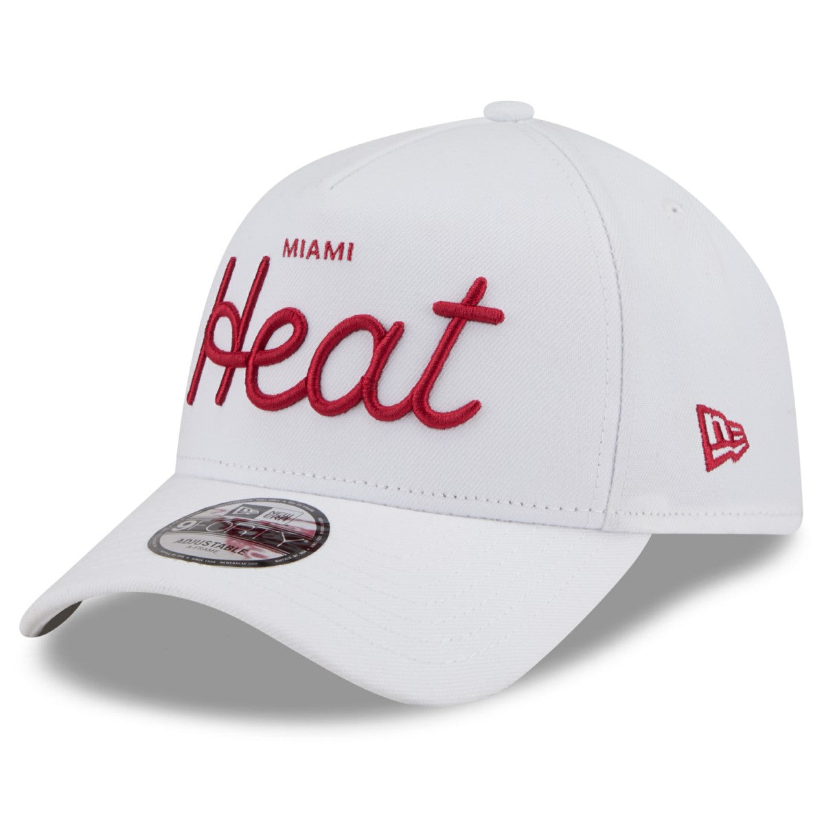 White Miami Heat x Malbon Golf Unisex 9FORTY A-Frame Adjustable Hat | NBA