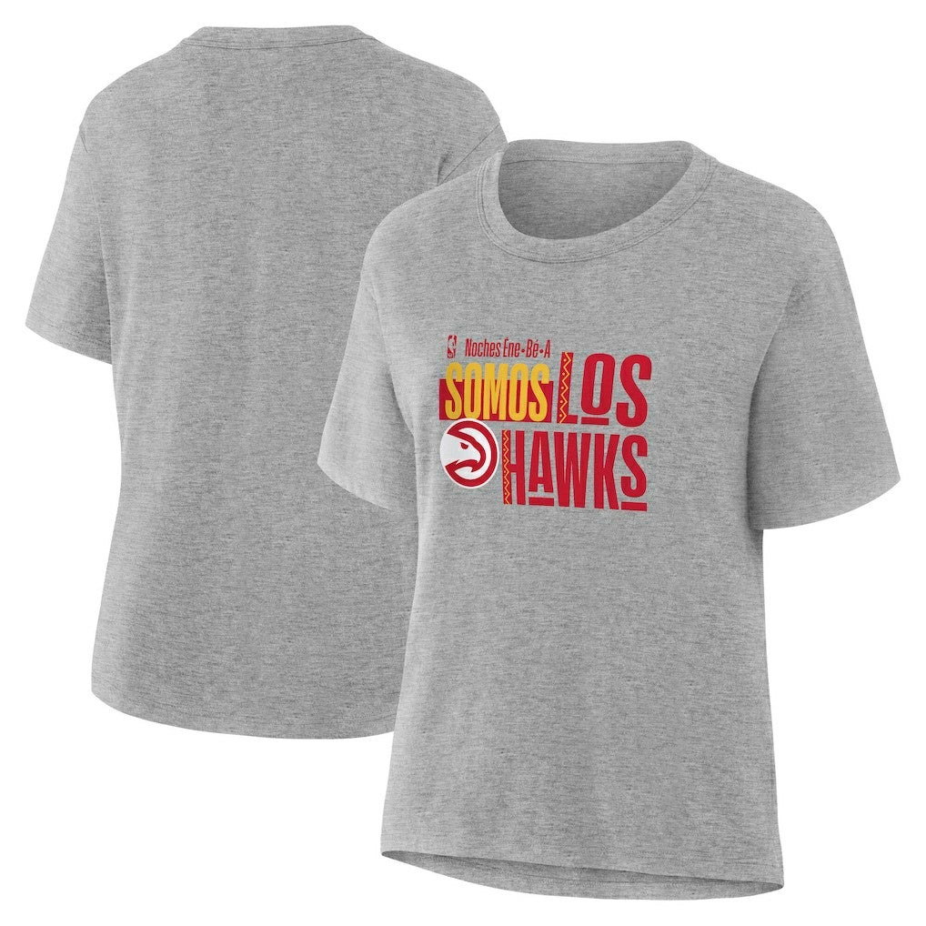 Gray Atlanta Hawks Women's Noches Training T-Shirt | NBA
