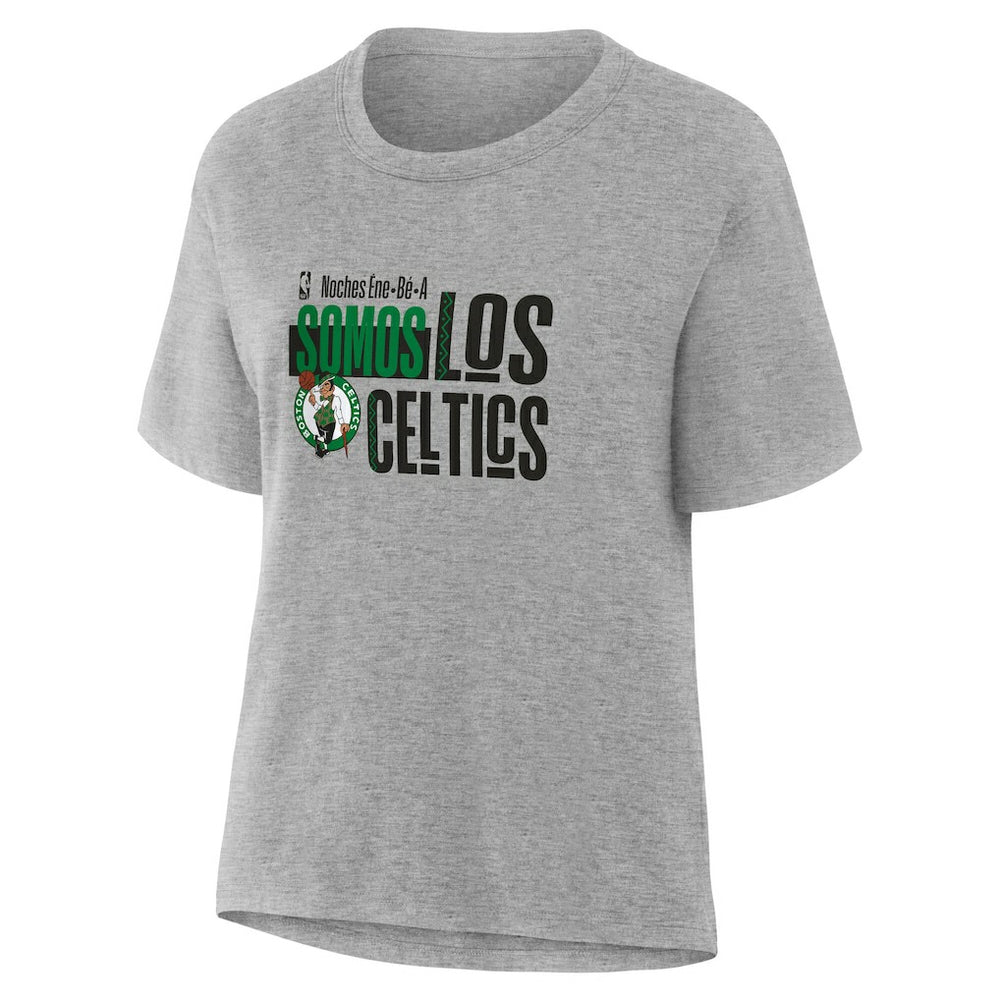 Gray Boston Celtics Women's Noches Training T-Shirt | NBA