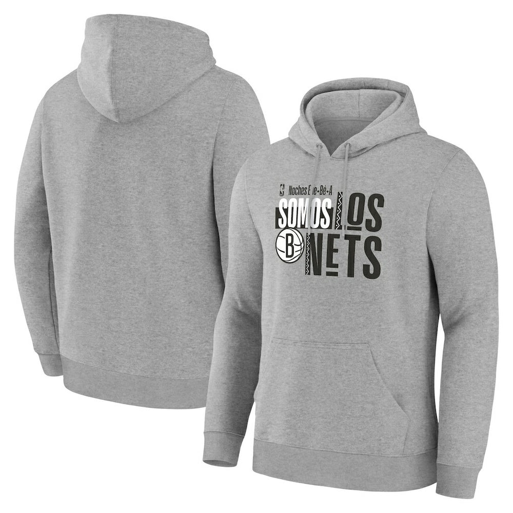 Gray Brooklyn Nets Noches Training Hoodie | NBA