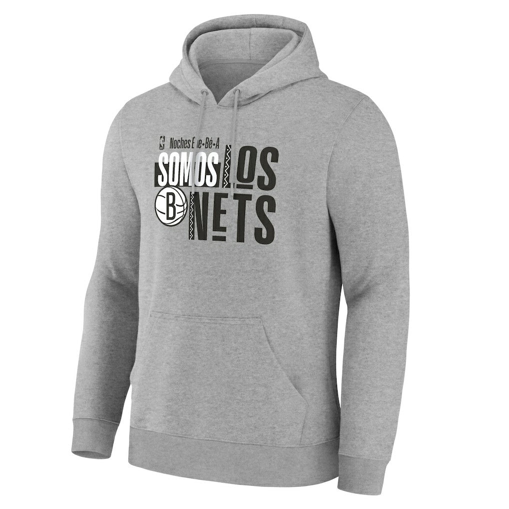 Gray Brooklyn Nets Noches Training Hoodie | NBA