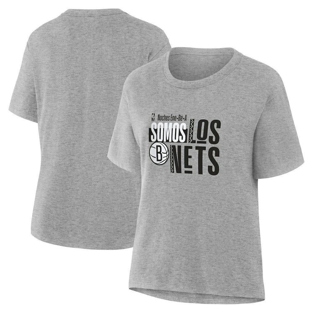 Gray Brooklyn Nets Women's Noches Training T-Shirt | NBA