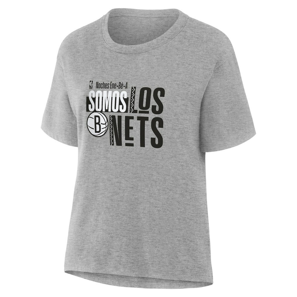 Gray Brooklyn Nets Women's Noches Training T-Shirt | NBA
