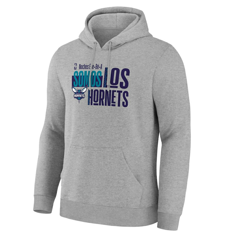 Gray Charlotte Hornets Noches Training Hoodie | NBA