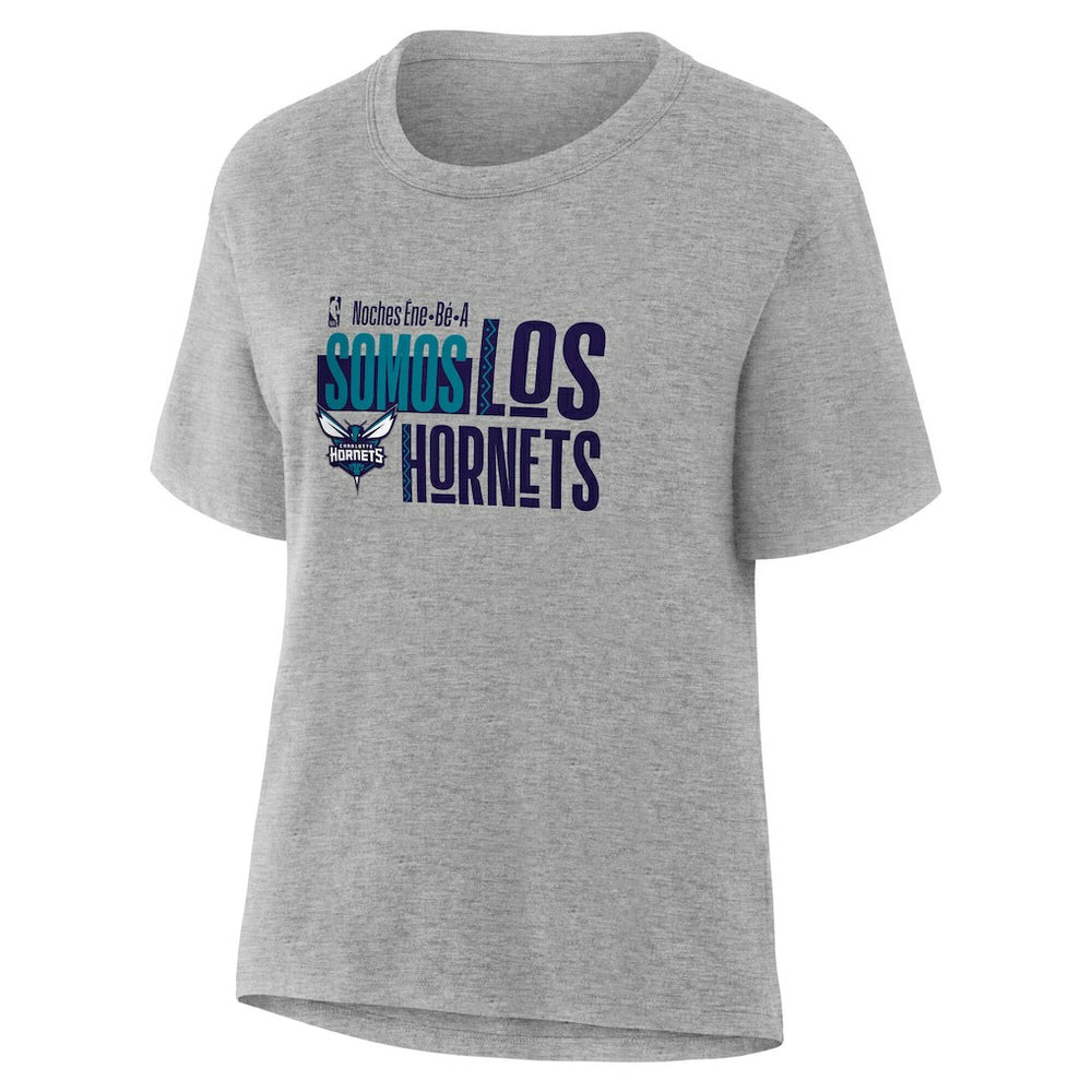 Gray Charlotte Hornets Women's Noches Training T-Shirt | NBA