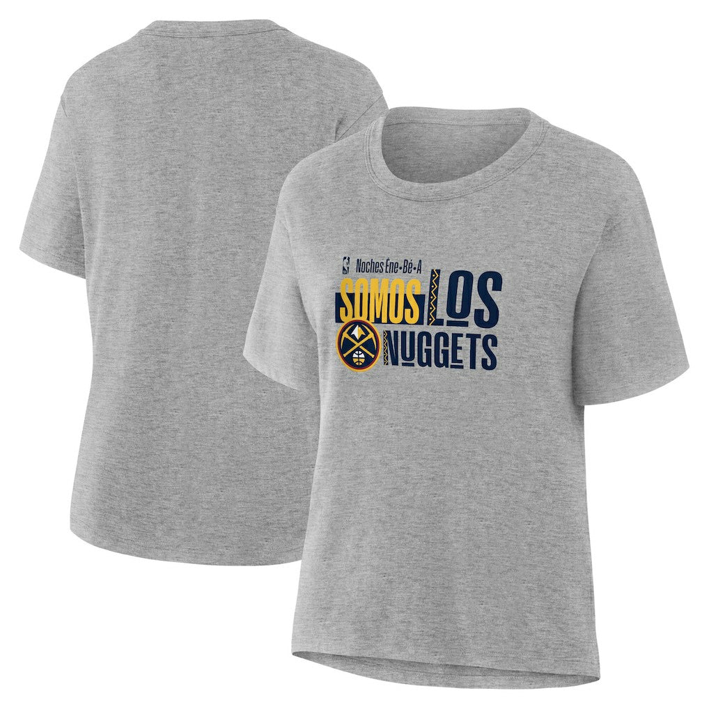 Gray Denver Nuggets Women's Noches Training T-Shirt sale | NBA