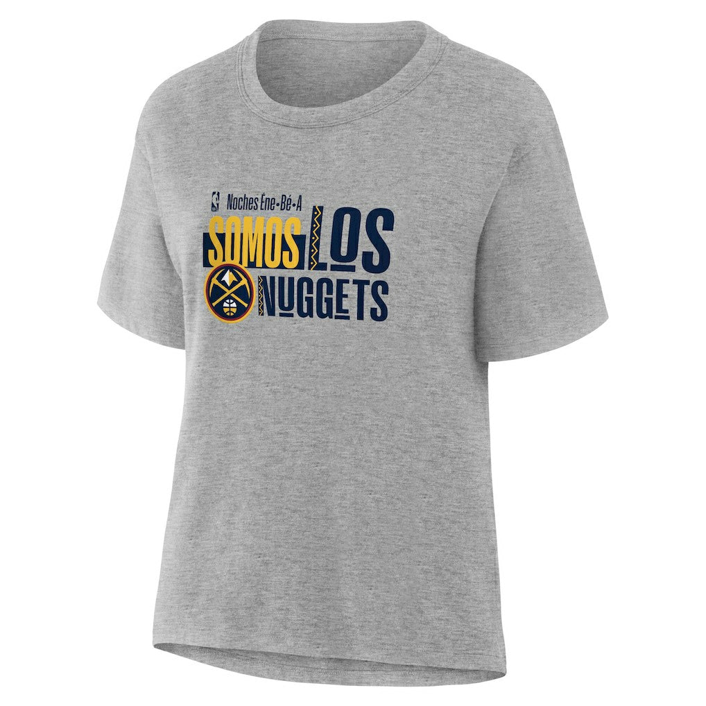 Gray Denver Nuggets Women's Noches Training T-Shirt sale | NBA