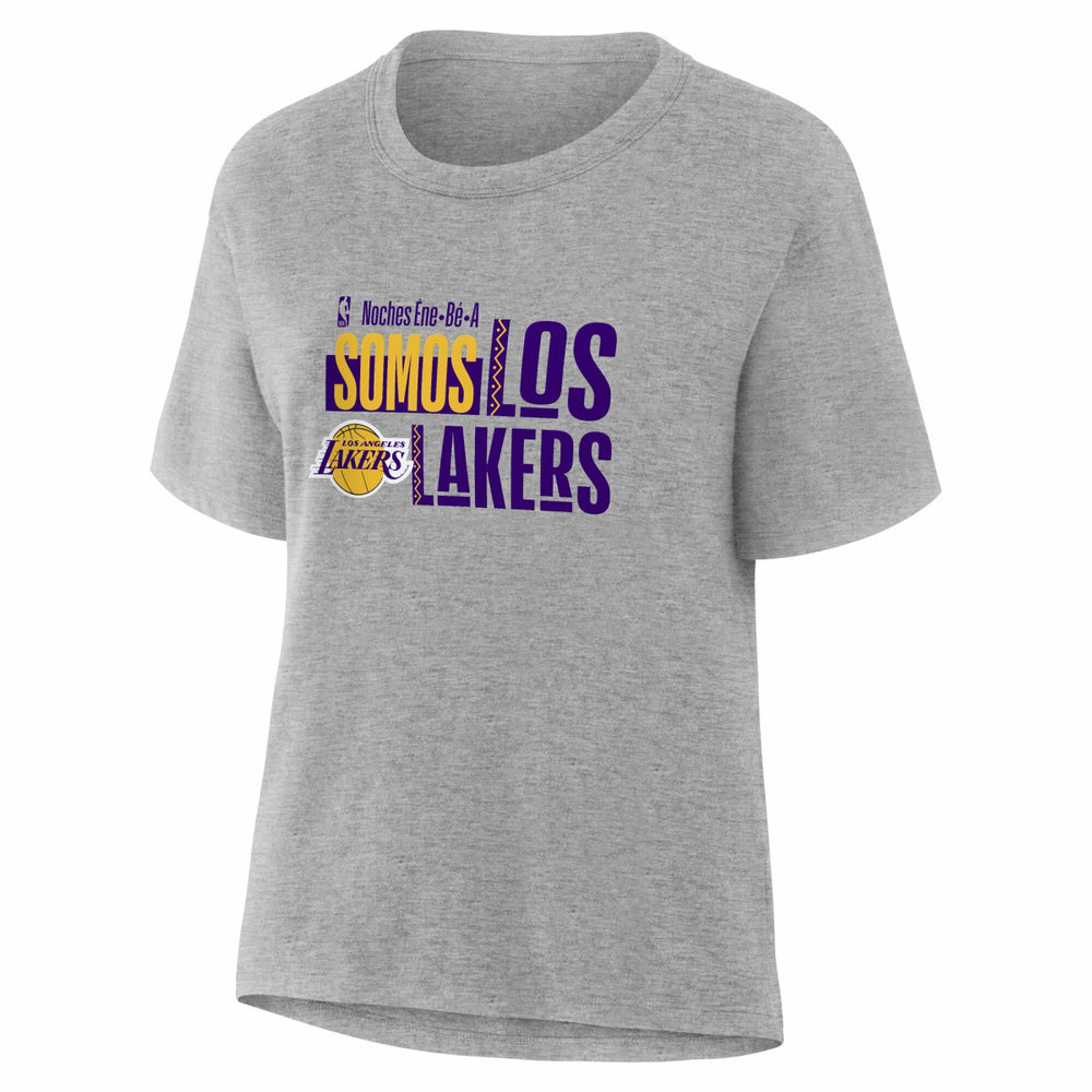 Gray Los Angeles Lakers Women's Noches Training T-Shirt | NBA
