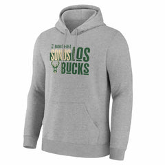 Gray Milwaukee Bucks Noches Training Hoodie | NBA