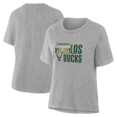 Gray Milwaukee Bucks Women's Noches Training T-Shirt | NBA