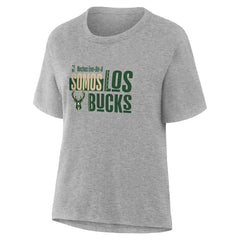 Gray Milwaukee Bucks Women's Noches Training T-Shirt | NBA