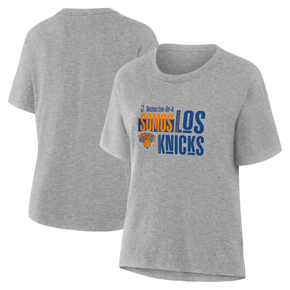 Gray New York Knicks Women's Noches Training T-Shirt | NBA