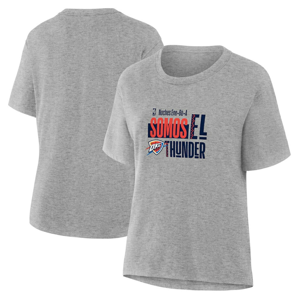 Gray Oklahoma City Thunder Women's Noches Training T-Shirt | NBA