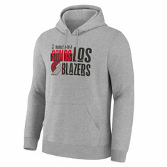 Gray Portland Trail Blazers Noches Training Hoodie | NBA