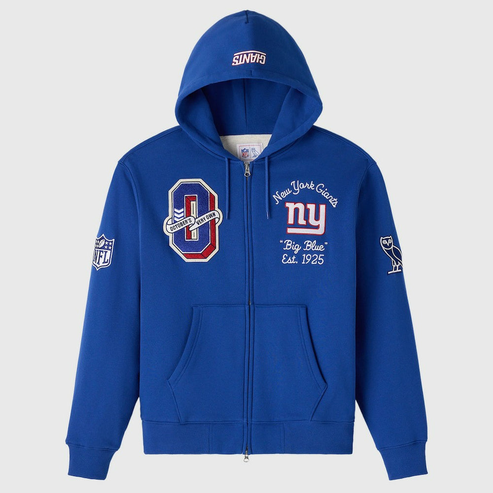 New York Giants OVO x NFL Unisex Full-Zip Waffle-Lined Hoodie | NFL On sale
