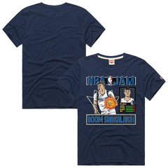 Navy Cooper Flagg Dallas Mavericks Homage Unisex NBA Jam Tri-Blend T-Shirt sale | NBA