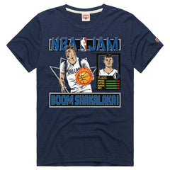 Navy Cooper Flagg Dallas Mavericks Homage Unisex NBA Jam Tri-Blend T-Shirt sale | NBA