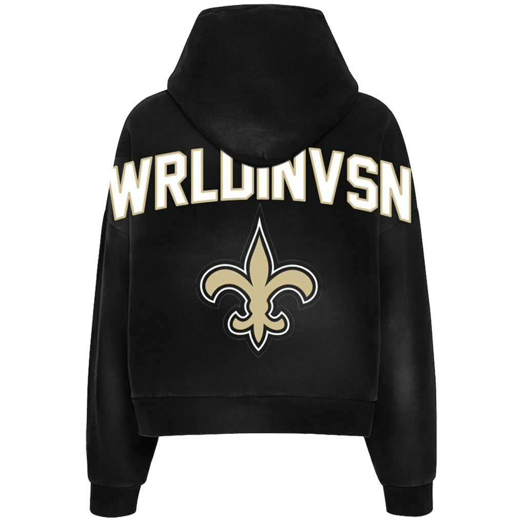 New Orleans Saints WRLDINVSN x  Unisex Cozy Cropped Hoodie | NFL New