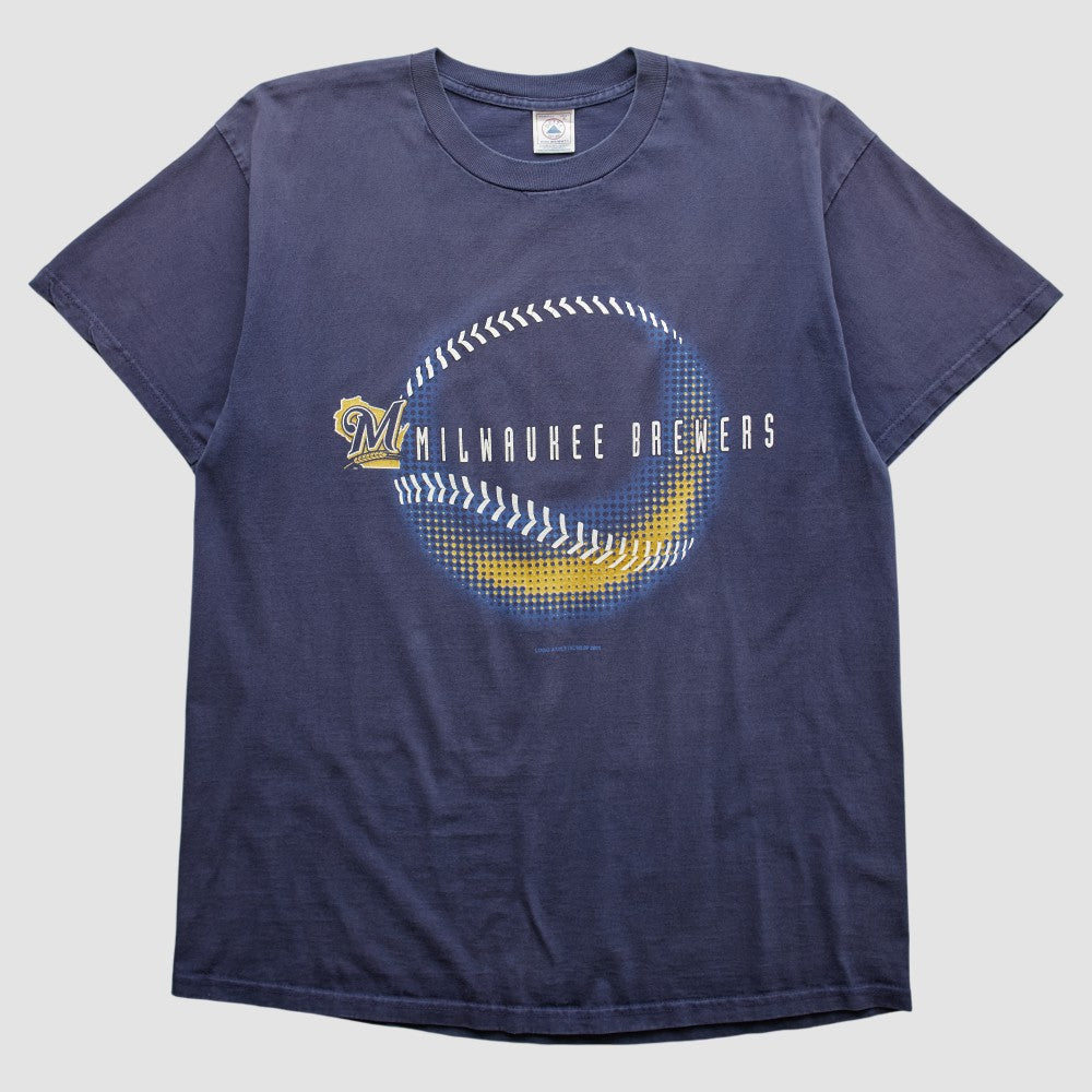 Milwaukee Brewers Logo Athletic 2001 T-shirt - MLB T-shirts