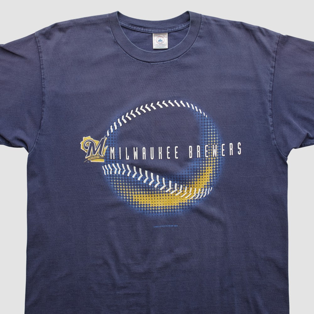 Milwaukee Brewers Logo Athletic 2001 T-shirt - MLB T-shirts