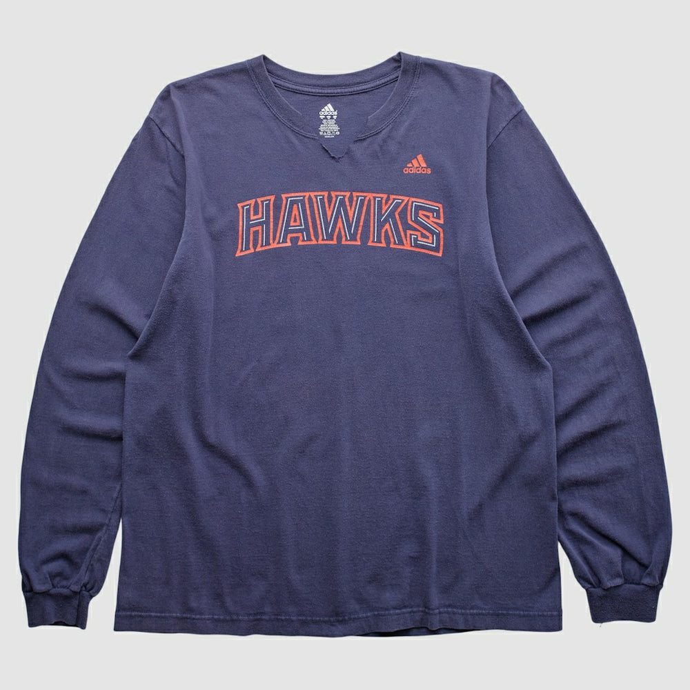 Navy Atlanta Hawks 2000s Long Sleeve T-shirt | NBA