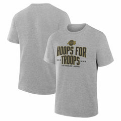 Gray Los Angeles Lakers Hoops For Troops T-Shirt | NBA