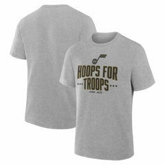 Gray Utah Jazz Hoops For Troops T-Shirt | NBA