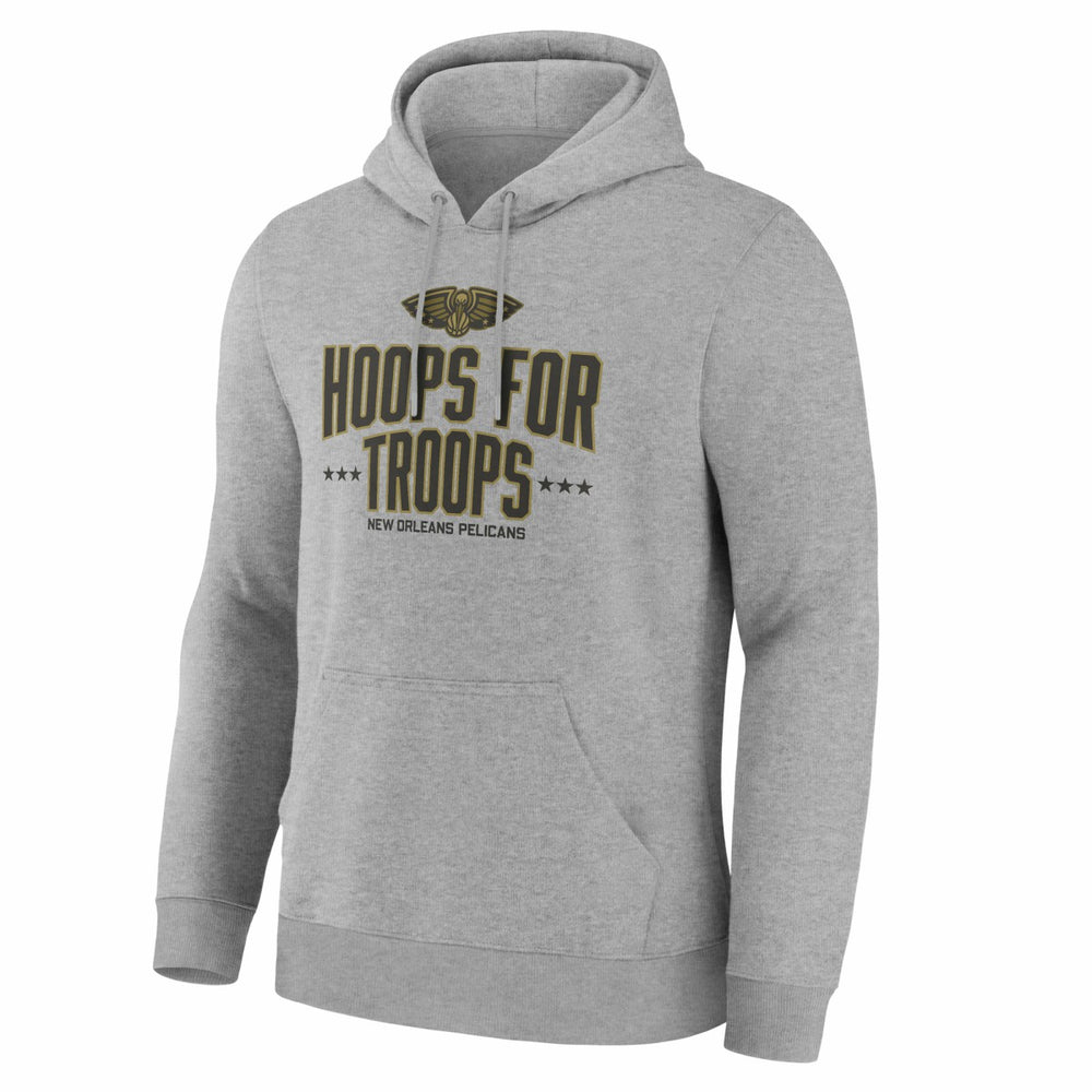 Gray New Orleans Pelicans Hoops For Troops Hoodie | NBA