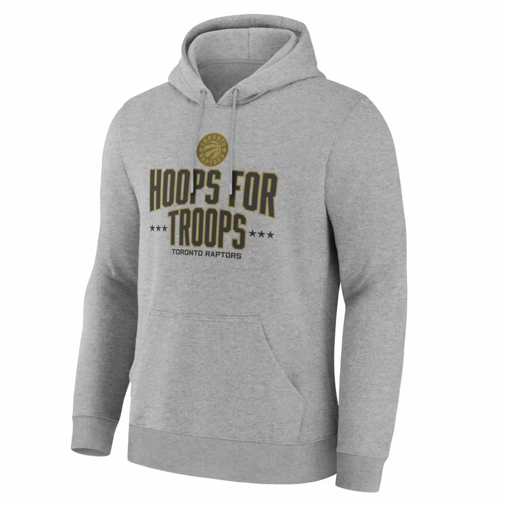 Gray Toronto Raptors Hoops For Troops Hoodie | NBA