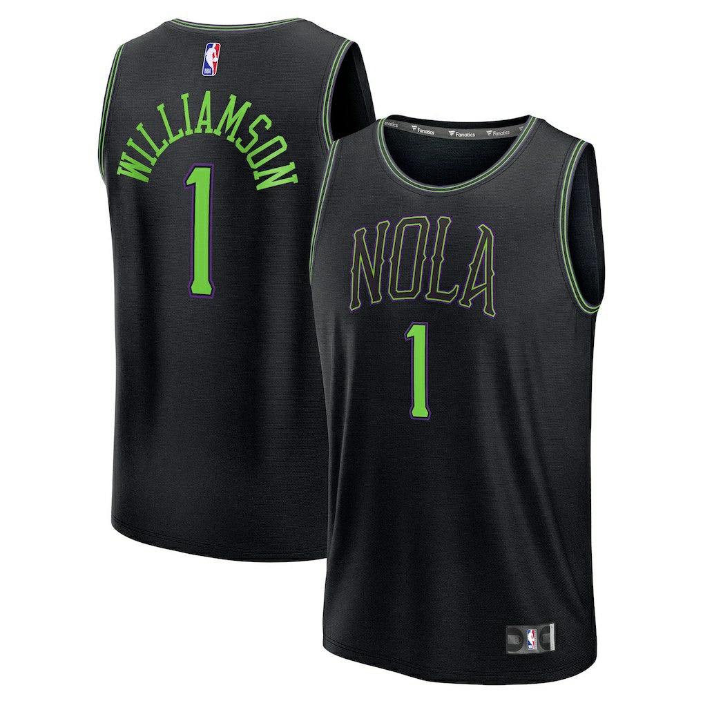 Black Zion Williamson New Orleans Pelicans 2025/26 City Edition Fast Break Jersey | NBA